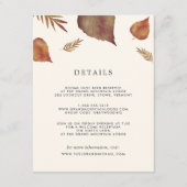 De herfst laat de Kaart van de Informatie van de G (Voorkant)