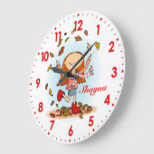 De herfst laat de meisjes de muur noemen grote klok (Hoek)