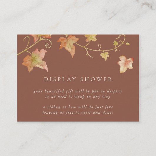 De herfst laat de moderne Herfst-display uit Informatiekaartje (Voorkant)