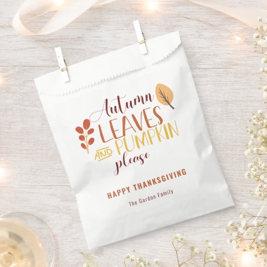 De herfst laat de pompoen alsjeblieft blij met de  bedankzakje (Geknipt)