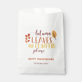 De herfst laat de pompoen alsjeblieft blij met de  bedankzakje