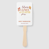 De herfst laat de pompoen alsjeblieft blij met de  handwaaier (Voorkant)