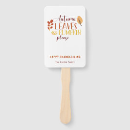 De herfst laat de pompoen alsjeblieft blij met de  handwaaier