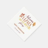 De herfst laat de pompoen alsjeblieft blij met de  servet (Hoek)