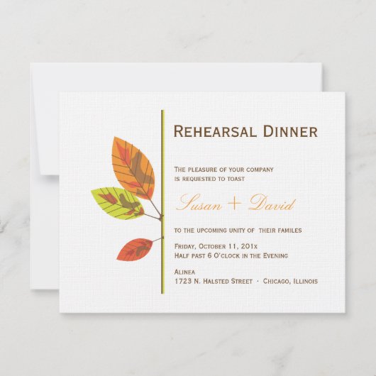 De herfst laat de repetitie van de binnenste uitno kaart (Voorkant)