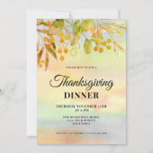 De herfst laat de Thanksgiving Innodiging Kaart (Voorkant)