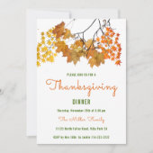 De herfst laat de Thanksgiving Innodiging Kaart (Voorkant)