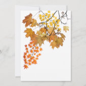 De herfst laat de Thanksgiving Innodiging Kaart (Achterkant)