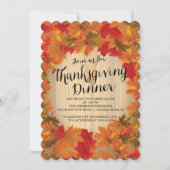 De herfst laat de Thanksgiving van de Binnenpartij Kaart (Voorkant)