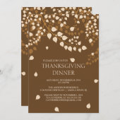 De herfst laat de Thanksgiving van de Binnenpartij Kaart (Voorkant / Achterkant)