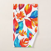 De herfst laat een Abstract patroon achter Bad Handdoek (Handdoek)