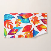 De herfst laat een Abstract patroon achter Bad Handdoek (Handdoek)