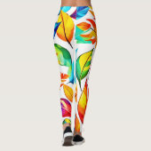 De herfst laat een Abstract patroon achter Leggings (Achterkant)