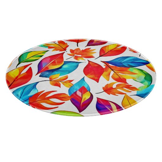 De herfst laat een Abstract patroon achter Snijplank (Hoek)