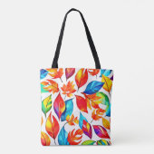 De herfst laat een Abstract patroon achter Tote Bag (Achterkant)