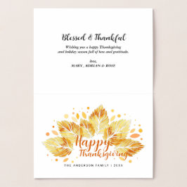 De herfst laat een Happy Thanksgiving-cadeautje vo Folie Kaarten