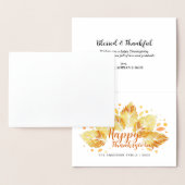 De herfst laat een Happy Thanksgiving-cadeautje vo Folie Kaarten (Display)