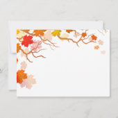 De herfst laat een repetitief diner autm2 kaart (Achterkant)