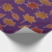 De herfst laat Fotografie op de Kleur van de Douan Cadeaupapier (Hoek)