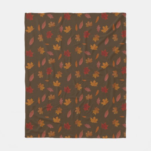 De herfst laat fotografisch op bruine Aangepaste K Fleece Deken (Voorkant)