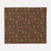 De herfst laat fotografisch op bruine Aangepaste K Fleece Deken (Voorkant (Horizontaal))