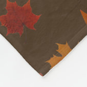 De herfst laat fotografisch op bruine Aangepaste K Fleece Deken (Hoek)