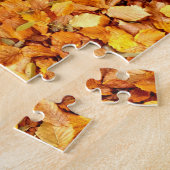 De herfst laat fotopuzzel achter met een cadeaudoo legpuzzel (Zijkant)