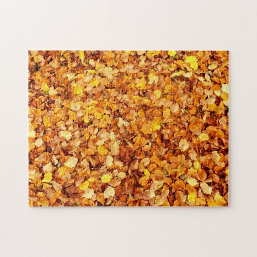 De herfst laat fotopuzzel achter met een cadeaudoo legpuzzel (Horizontaal)
