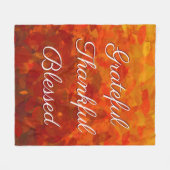 De herfst laat grateful Thankful Blessed over Fleece Deken (Voorkant (Horizontaal))