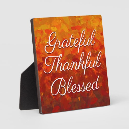 De herfst laat grateful Thankful Blessed over Fotoplaat (Voorkant)