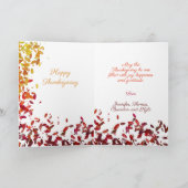 De herfst laat grateful Thankful Blessed over Kaart (Binnen)