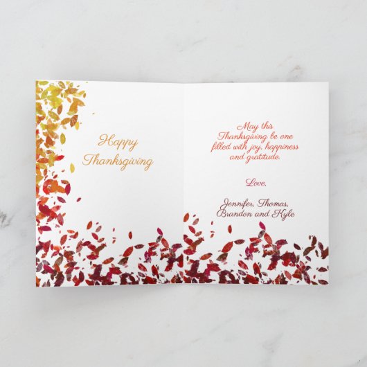De herfst laat grateful Thankful Blessed over Kaart (Binnen)