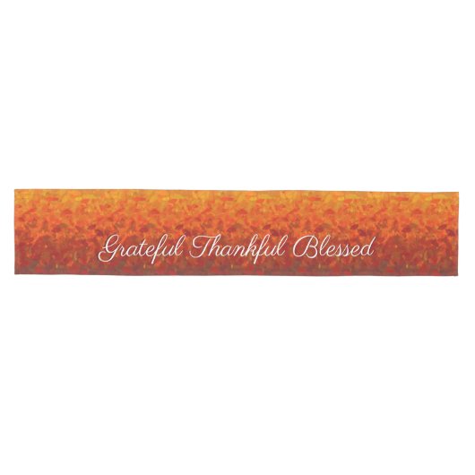 De herfst laat grateful Thankful Blessed over Medium Tafelloper (Horizontaal)