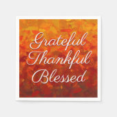 De herfst laat grateful Thankful Blessed over Servet (Voorkant)