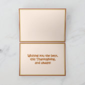 De herfst laat Happy Thanksgiving Feestdagen Kaart (Binnen)