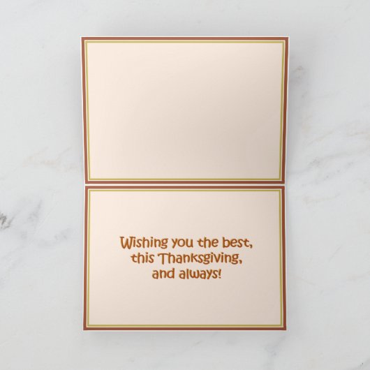 De herfst laat Happy Thanksgiving Feestdagen Kaart (Binnen)