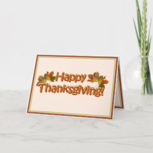 De herfst laat Happy Thanksgiving Feestdagen Kaart