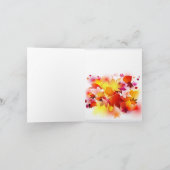 De herfst laat Happy Thanksgiving Notecard over Feestdagen Kaart (Binnen)