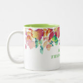 De herfst laat Happy Thanksgiving Tweekleurige Koffiemok (Links)