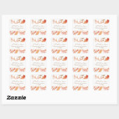 De herfst laat Herfst in het liefdeshuwelijk over Vierkante Sticker (Vel)