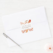 De herfst laat Herfst in het liefdeshuwelijk over Vierkante Sticker (Envelop)