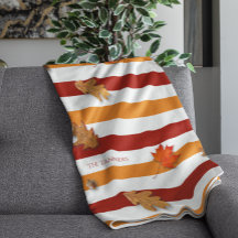 De herfst laat Herfst Striped Personalized