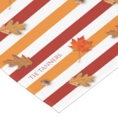 De herfst laat Herfst Striped Personalized Korte Tafelloper (Hoek)