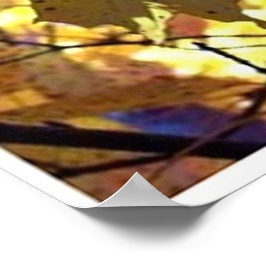 De herfst laat Herfst Trees Sunshine Poster (Hoek)