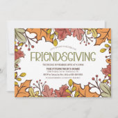 De herfst laat het avondeten van Friendsgiving Kaart (Voorkant)