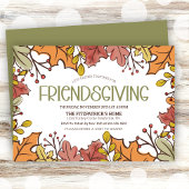 De herfst laat het avondeten van Friendsgiving Kaart