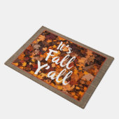 De herfst laat "Het is Herfst Y'all" Deurmat (Schuin)