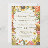 De herfst laat het pomkins bruiloft-repesial Dinne Kaart (Voorkant)