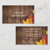 De herfst laat je Visitekaartje Natuur hout achter (Voorkant / Achterkant)