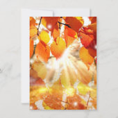 De herfst laat ons de uitingen van de bruiloft val kaart (Achterkant)